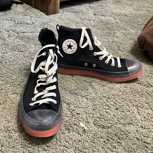 Black High Top Converse 10.5 (M)